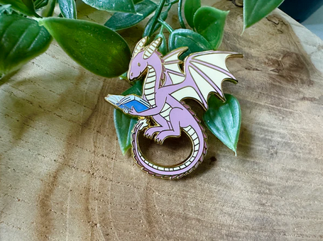 Pink Dragon Enamel Pin